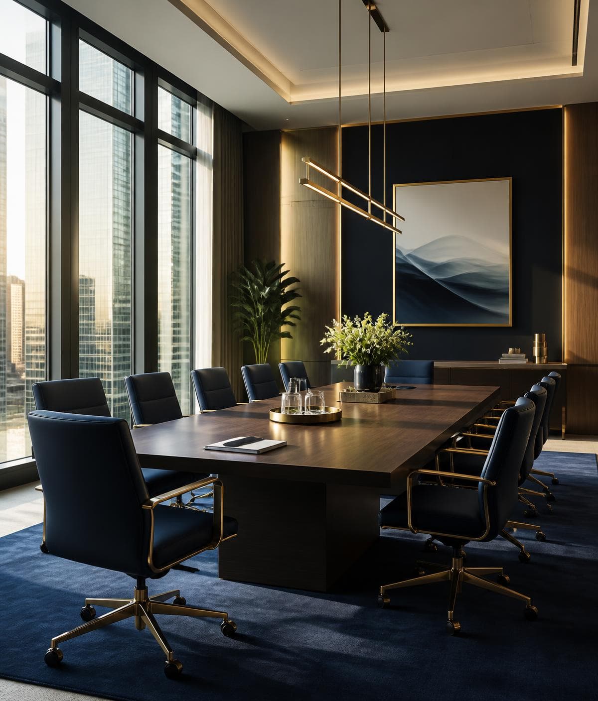 Elegant modern boardroom of Nathi Enterprises